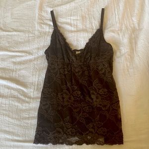 Vintage Banana Republic Brown Lace Tank Top